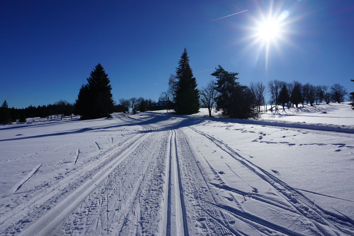 Modified track in Borová Lada, state of white track Modified track in Borová