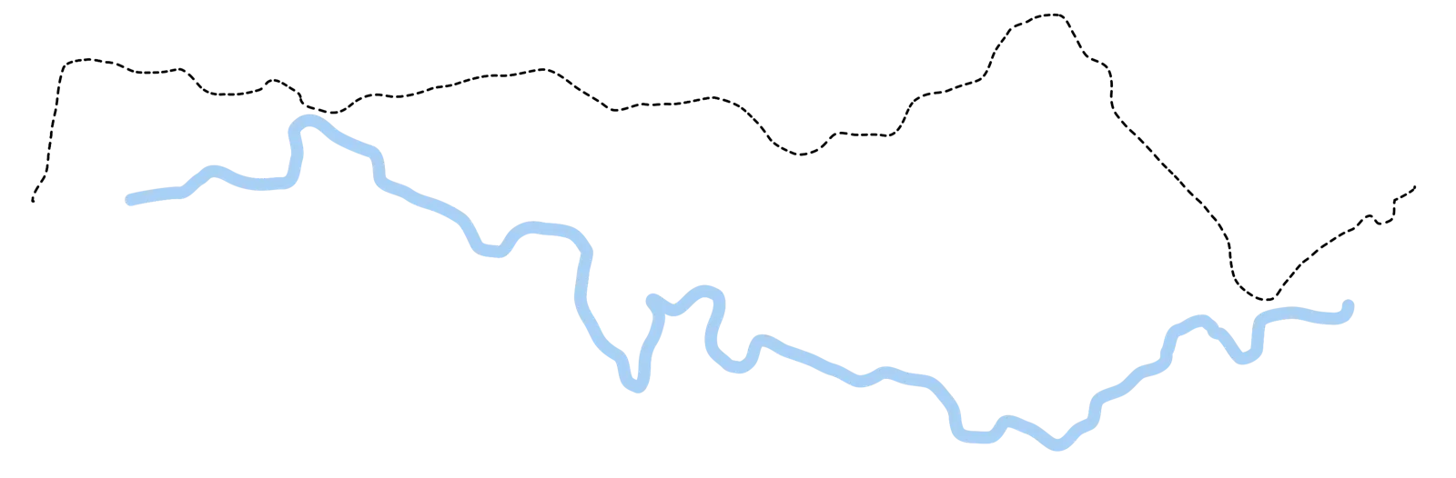 Original schematische Karte von Giant Mountains