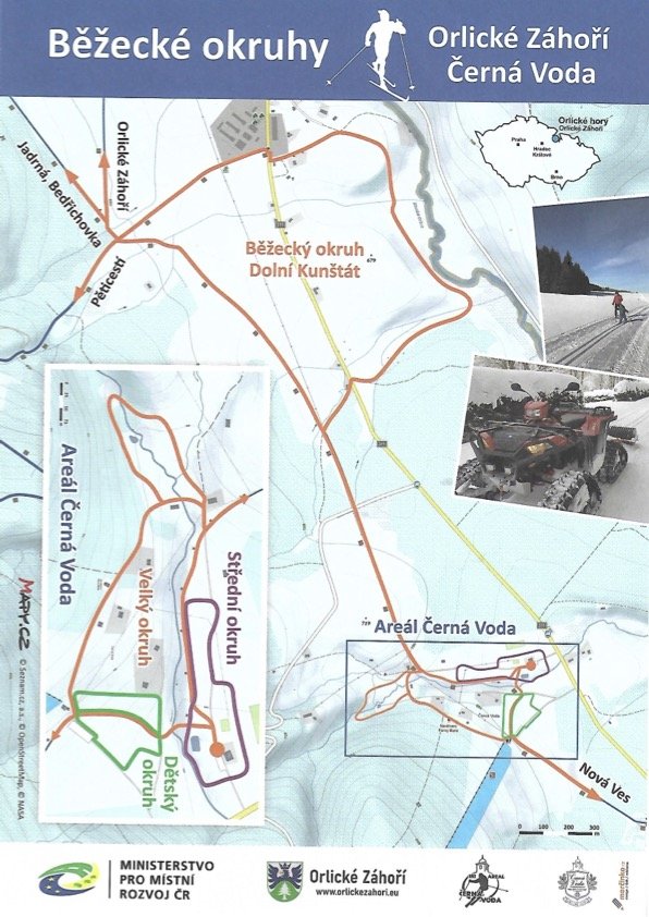 Původní lyžařská mapa